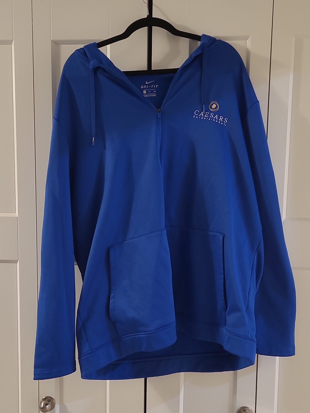 Nike Dri-Fit Blue Caesars Entertainment Logo Hoodie Jacket - Womens